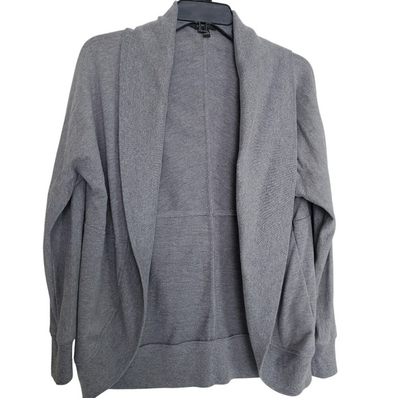 Banana Republic Factory Sweaters - Banana Republic Open Front Cardigan Sweatshirt Gray Relaxed Lounge Shawl Neck XS